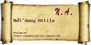 Nádasy Attila névjegykártya